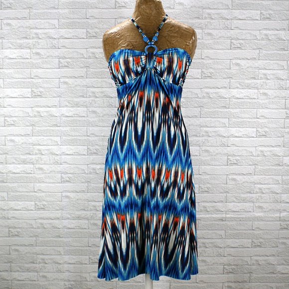 Love Dresses & Skirts - LOVE Dress Halter Stripes Chevron Tie Dye Swimsuit Cover-up Small